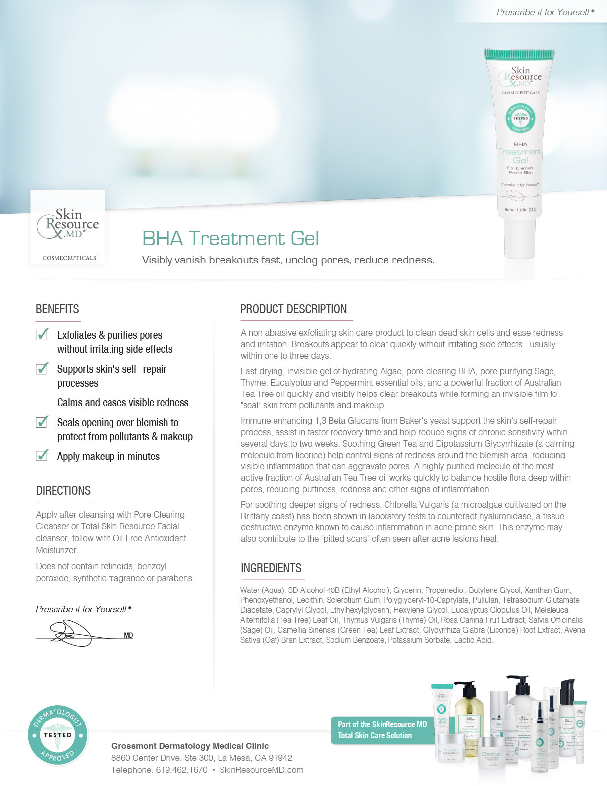 BHA Treatment Gel (Formerly Rescue Gel)