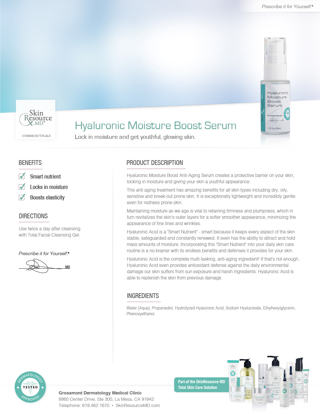 Hyaluronic Moisture Boost Serum