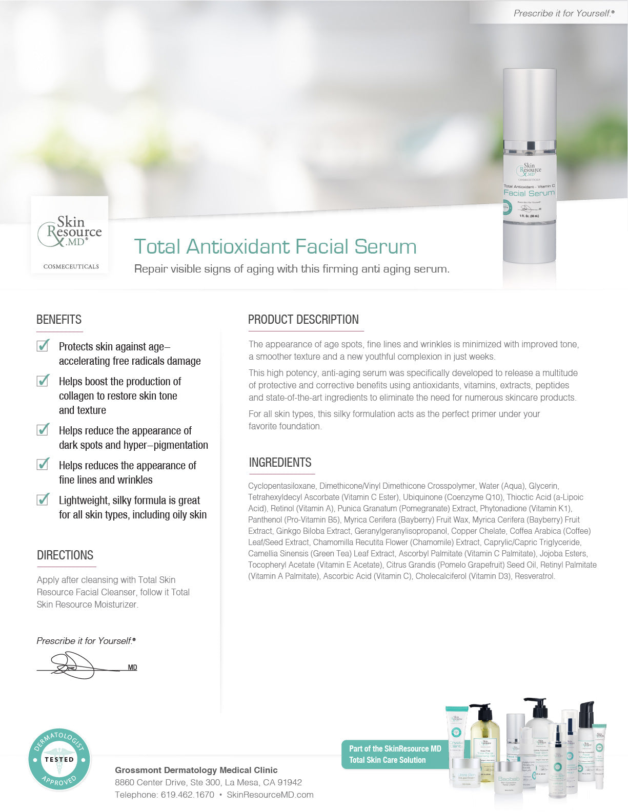 Total Antioxidant - Vitamin C Facial Serum